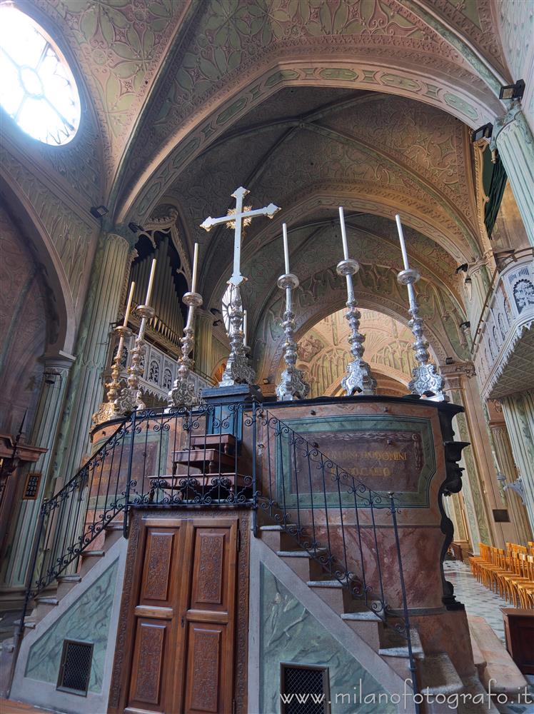 Biella (Italy) - Back side of the main altar of the Cathedral of Biella